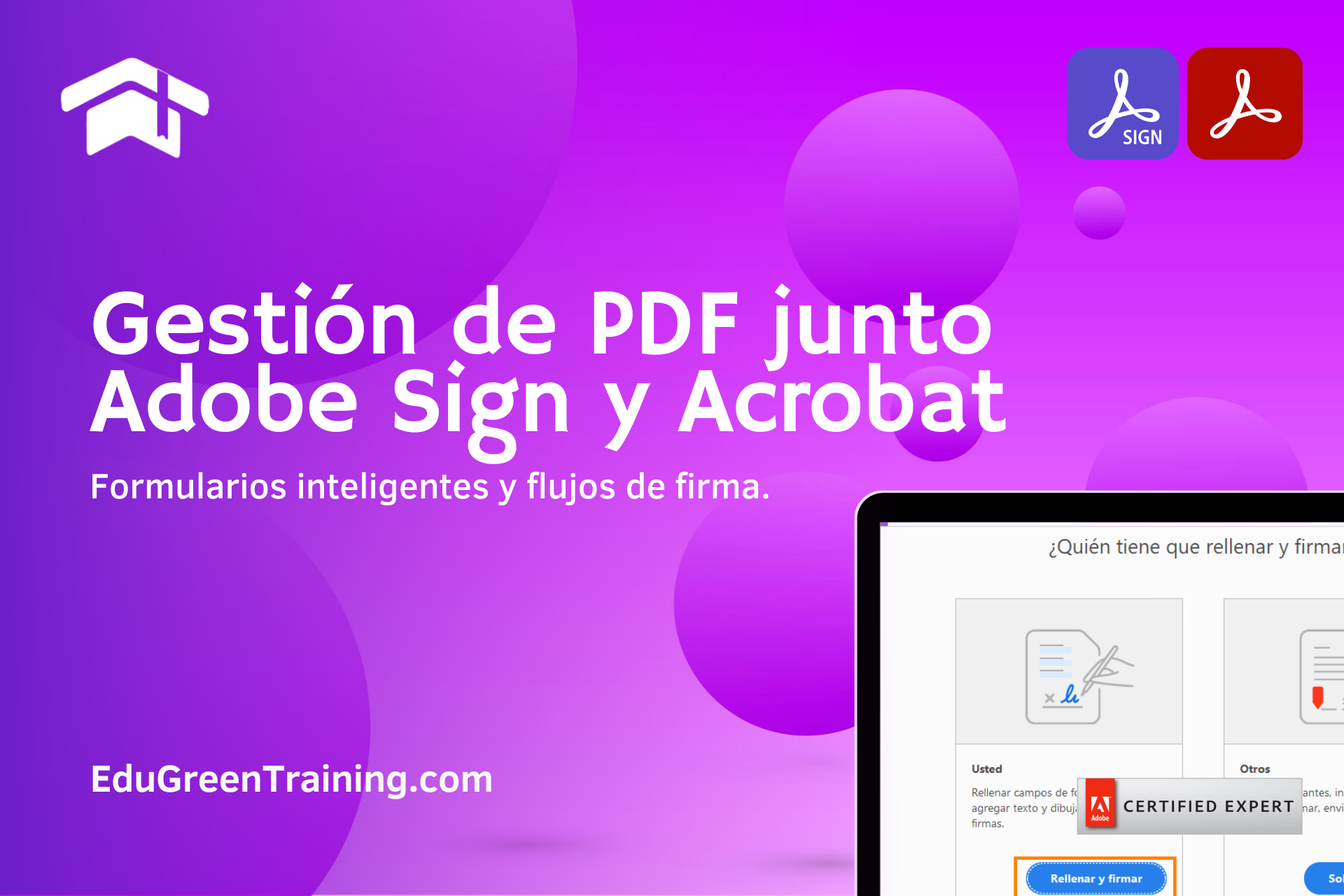 Curso Certificado Gestión de PDF junto Adobe Sign
